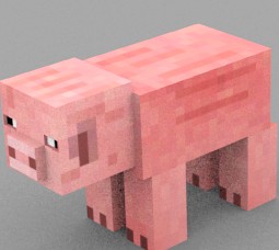 Minecraft Pig  unrigged  preview image 1